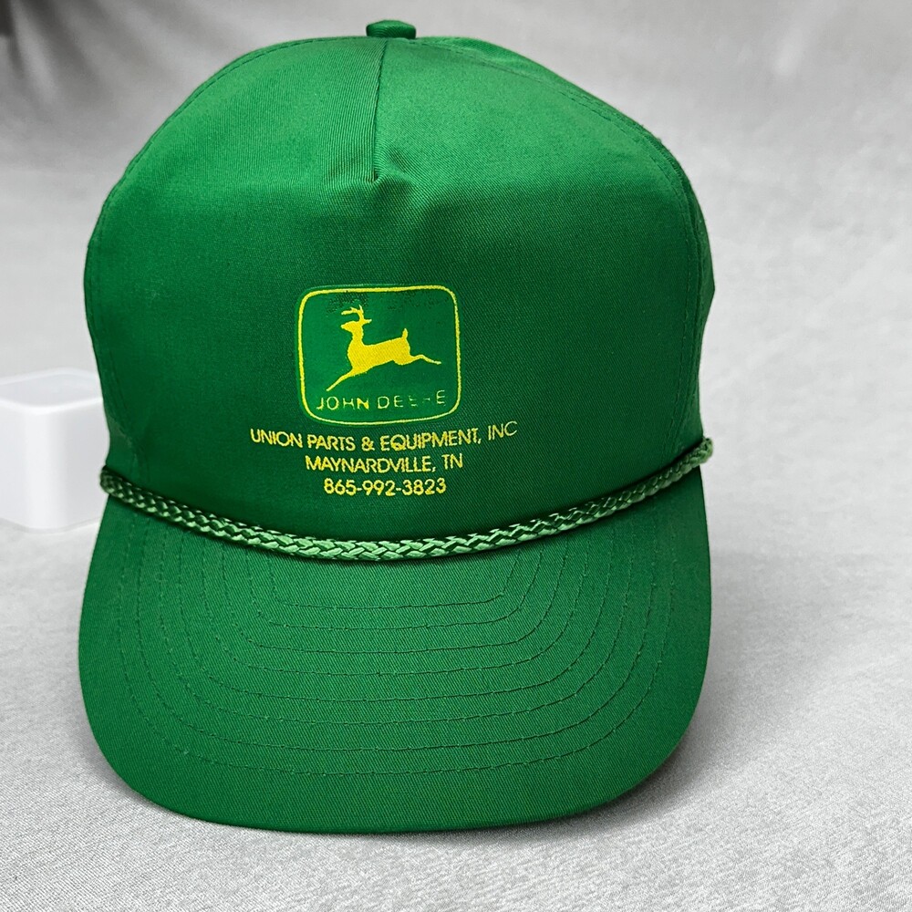 VTG 80s John Deere Rope Hat Union Parts & Equipment Tennessee